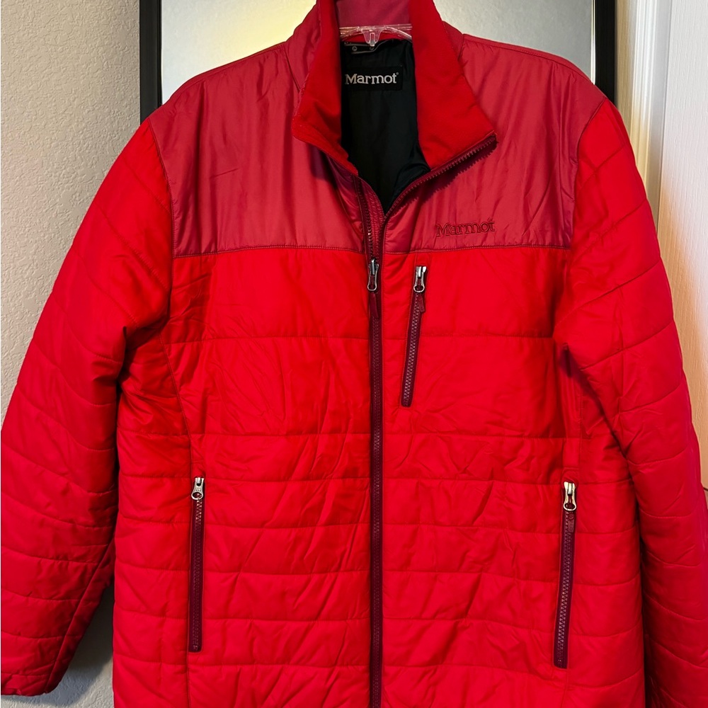 Men’s L Marmot puffy jacket. Like new